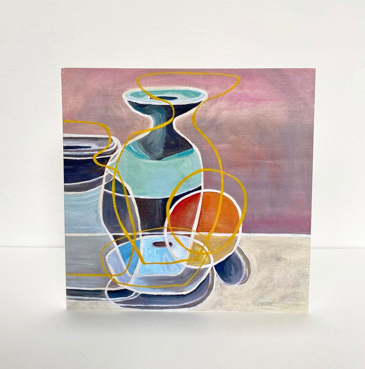 Still life with orange card - Rebecca Carr Artist