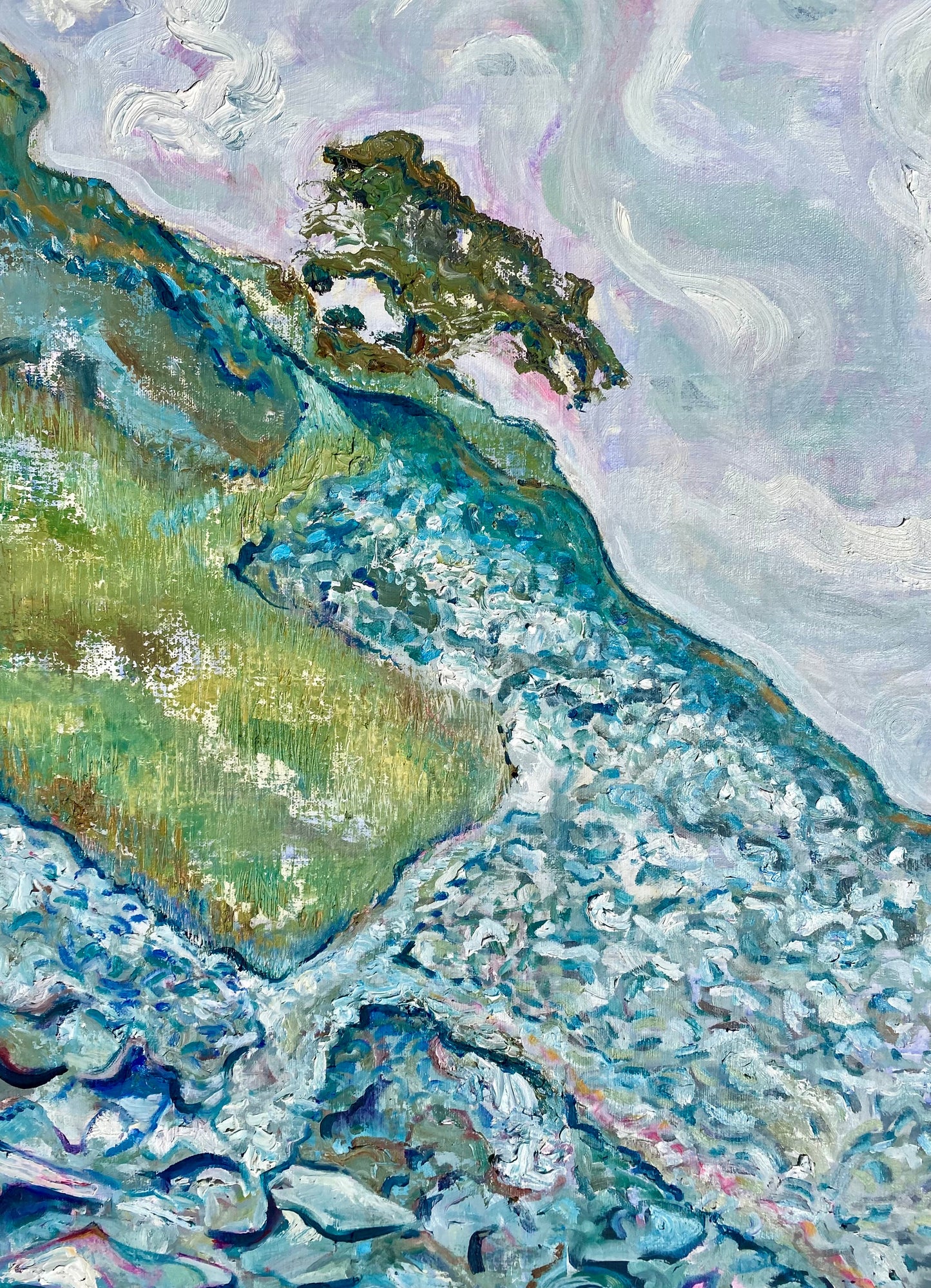 Tranquil corridor limestone landscape at Conistone Dib (framed) - Rebecca Carr ArtistOriginal artworkRebecca Carr ArtistTranquil corridor limestone landscape at Conistone Dib (framed)