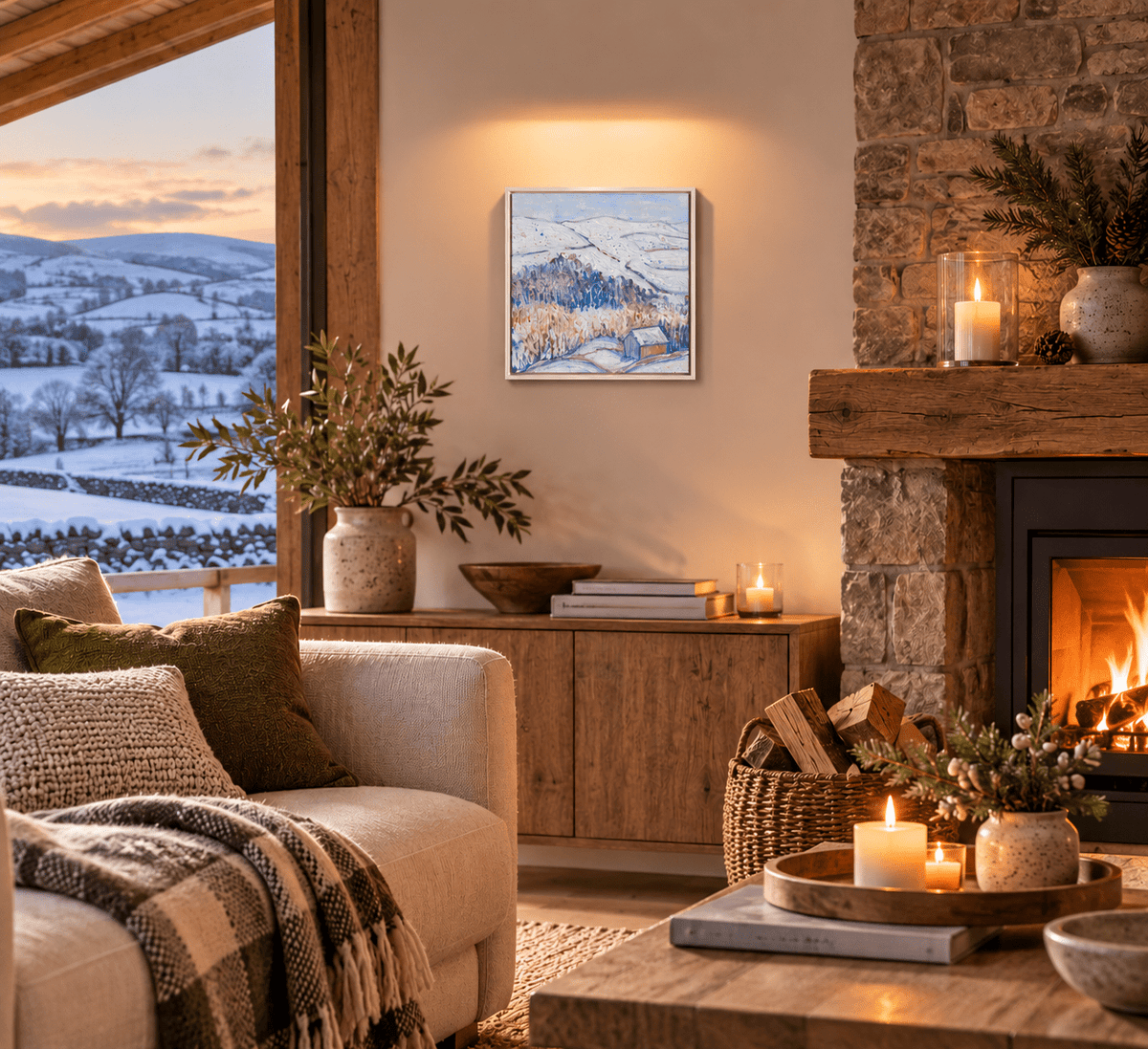 Winter barn landscape painting - Rebecca Carr ArtistOriginal artworkRebecca Carr ArtistWinter barn landscape painting